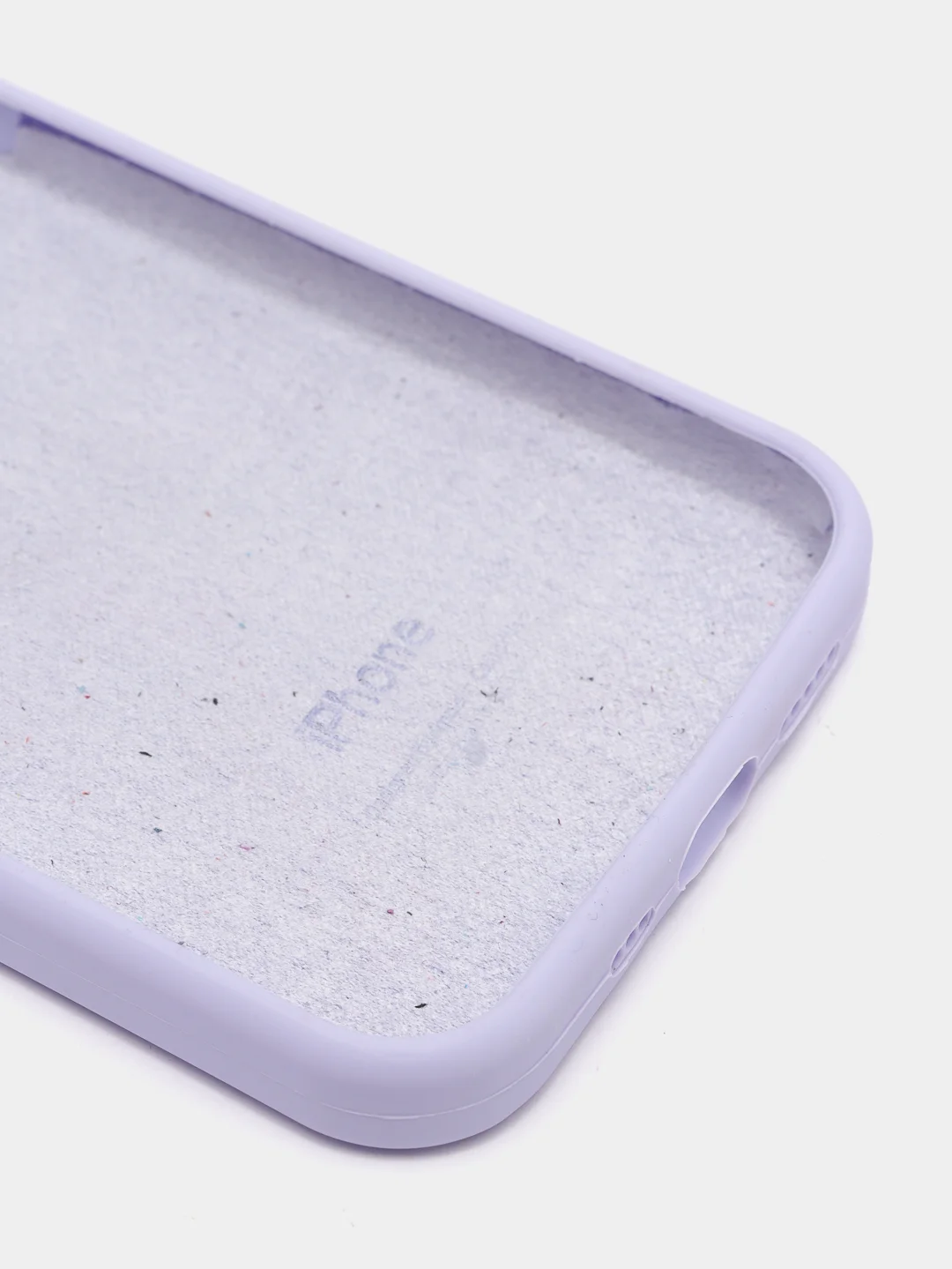 Лавандовый чехол Silicone Case для iPhone 12/12Pro, закрытый низ