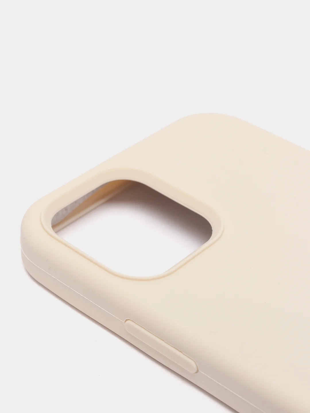 Молочный чехол Silicone Case для iPhone 12/12Pro, закрытый низ