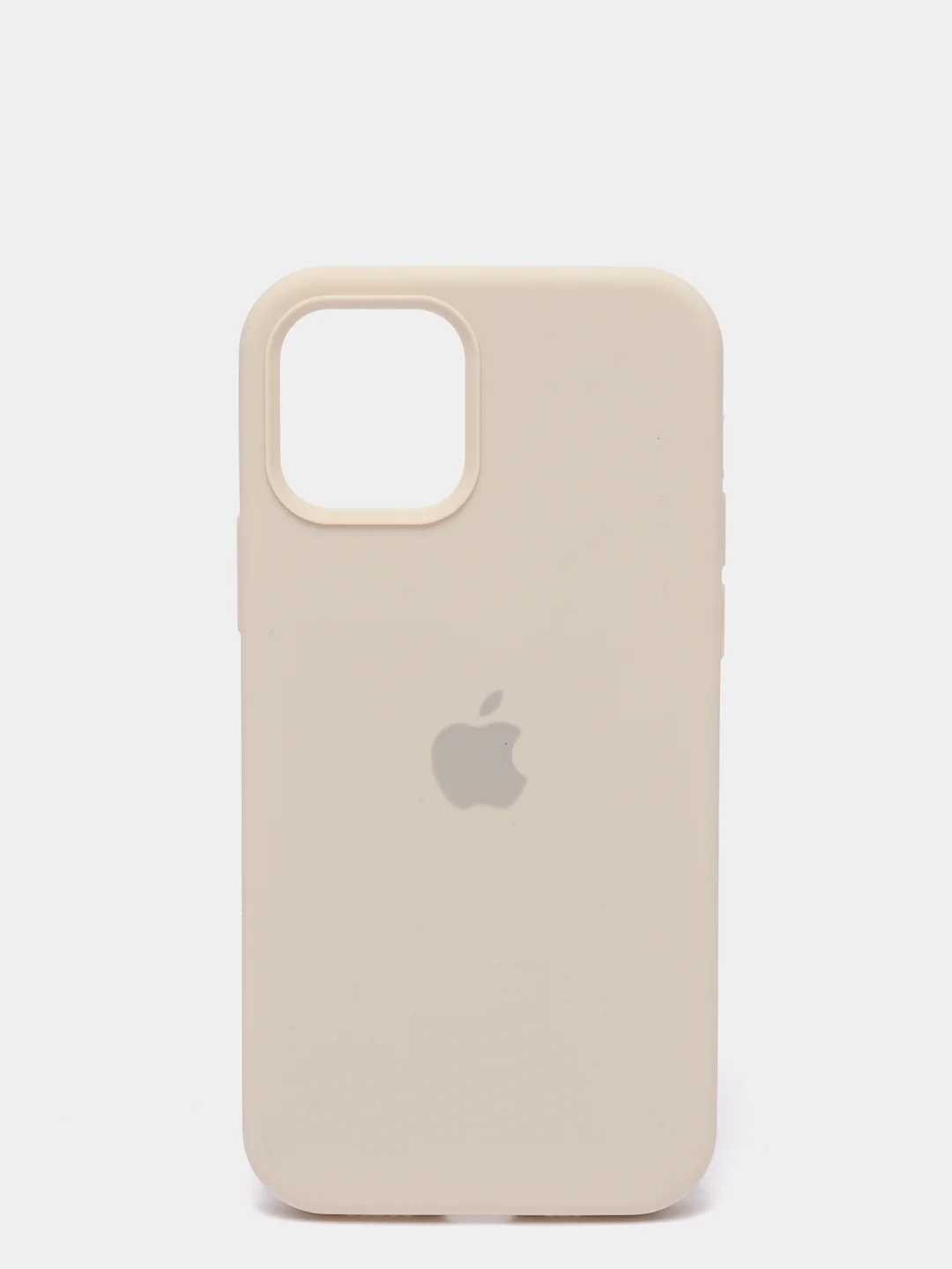 Молочный чехол Silicone Case для iPhone 12/12Pro, закрытый низ