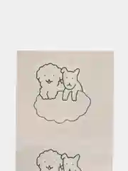 Коралловый временная переводная татуировка "Забавные мишки", 9,5х5,5 см