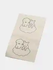 Коралловый временная переводная татуировка "Забавные мишки", 9,5х5,5 см