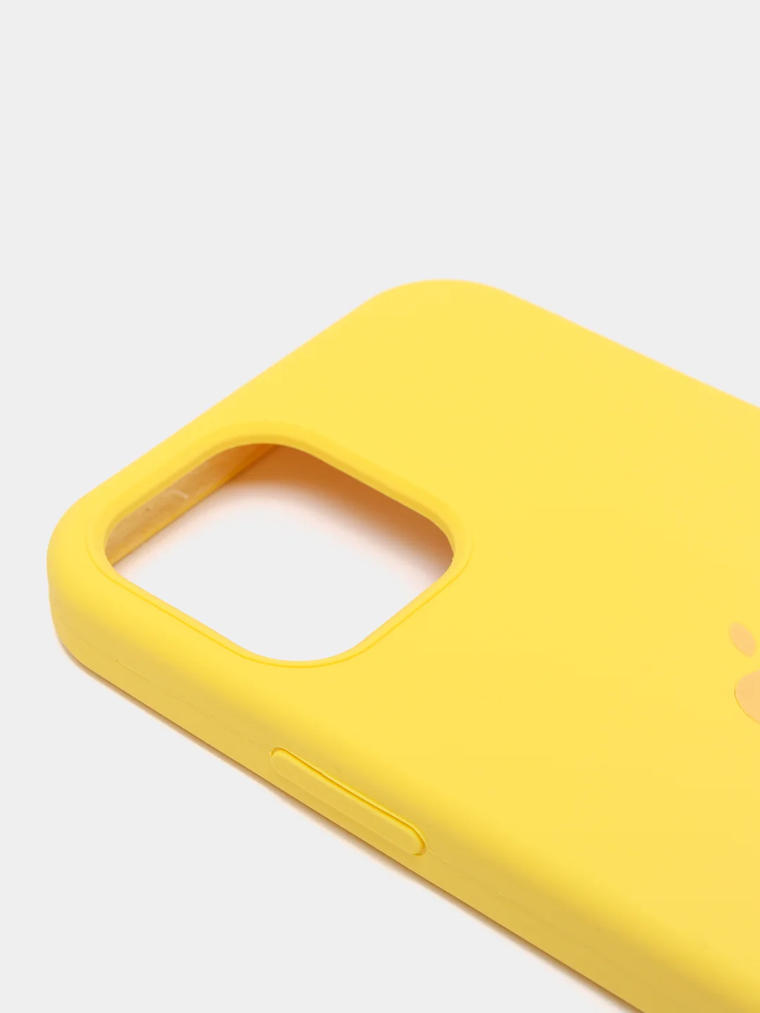Желтый чехол Silicone Case для iPhone 12/12Pro, закрытый низ