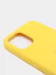 Желтый чехол Silicone Case для iPhone 12/12Pro, закрытый низ