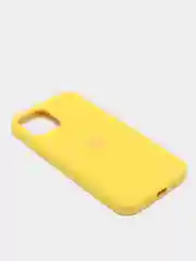 Желтый чехол Silicone Case для iPhone 12/12Pro, закрытый низ