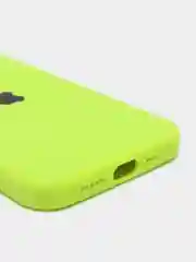 Салатовый чехол Silicone Case для iPhone 12/12Pro, закрытый низ