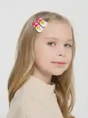Белый детские заколки для волос