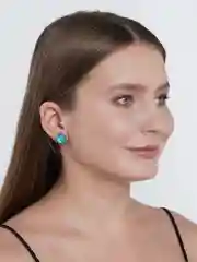 Лазурный гвоздики из лунного камня/красные/со стразами зеленого,черного,синего цвета