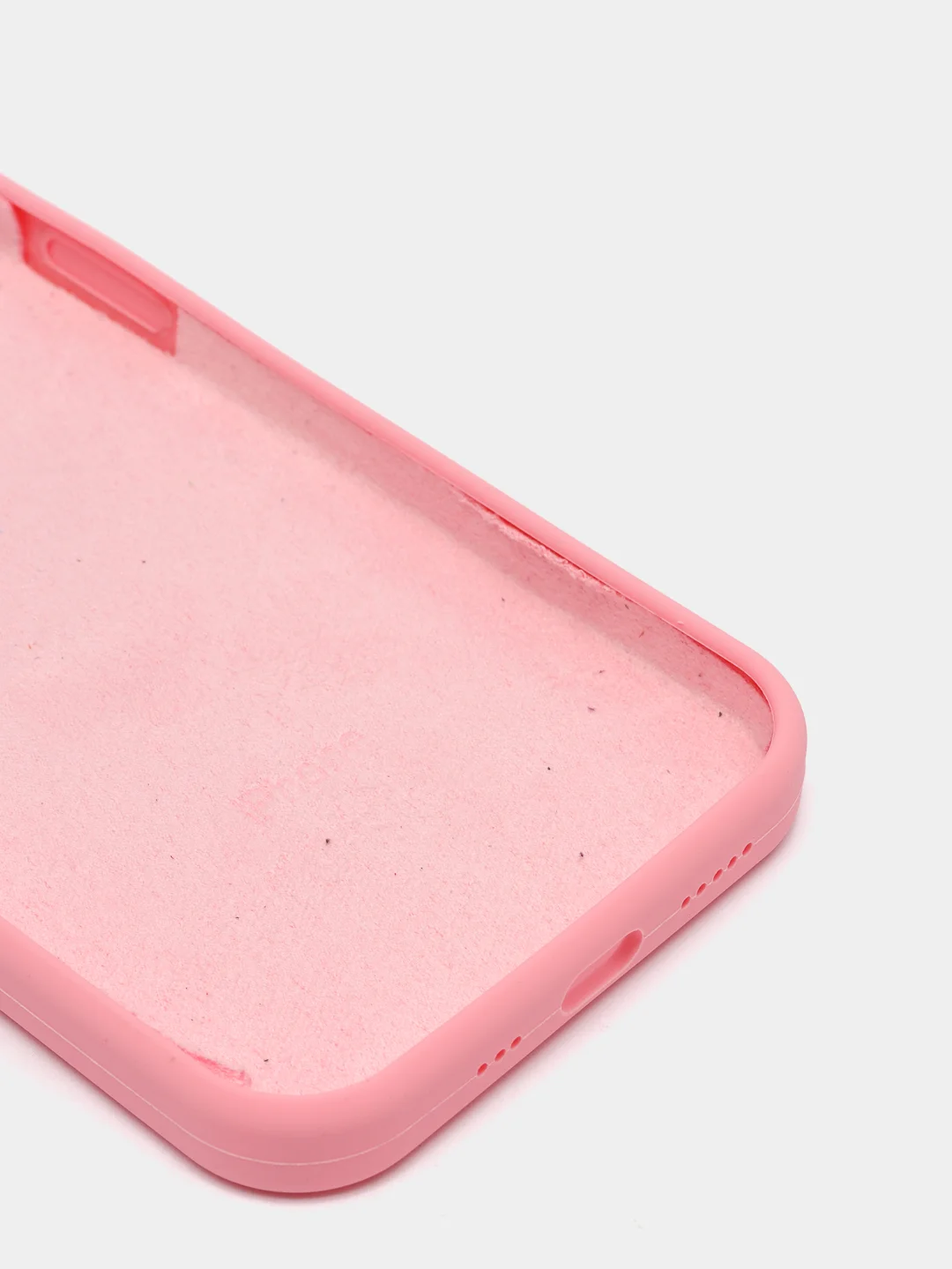 Розовый чехол Silicone Case для iPhone 12/12Pro, закрытый низ