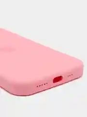 Розовый чехол Silicone Case для iPhone 12/12Pro, закрытый низ
