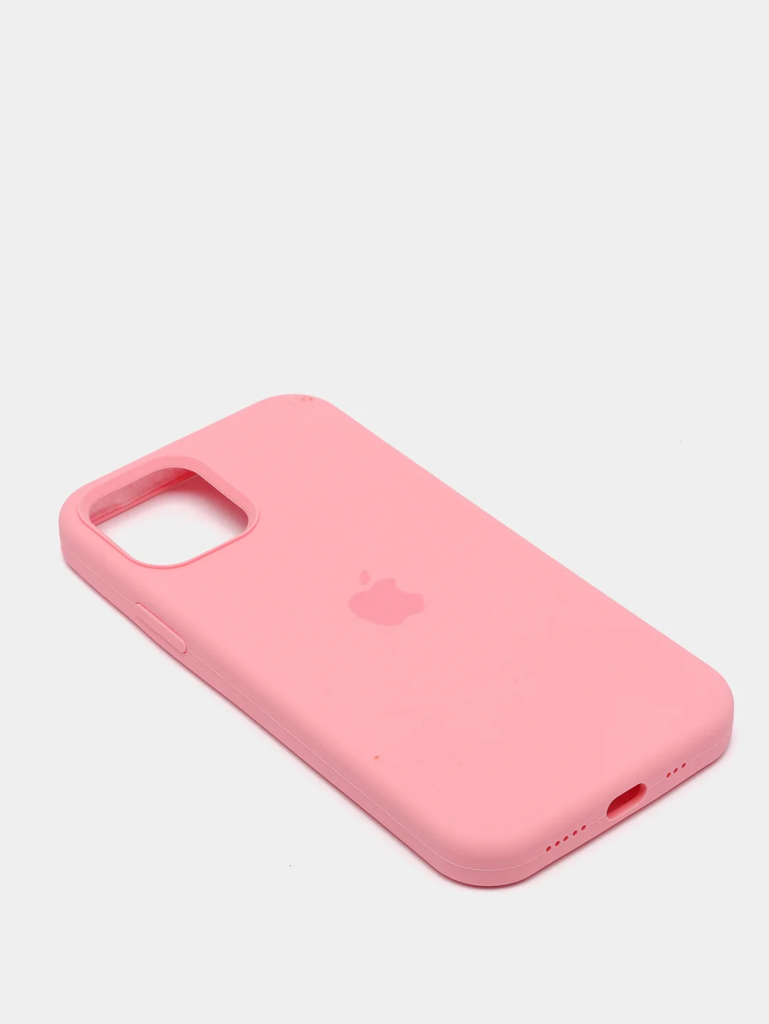 Розовый чехол Silicone Case для iPhone 12/12Pro, закрытый низ