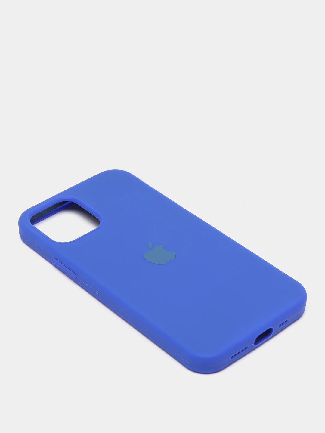 Синий чехол Silicone Case для iPhone 12/12Pro, закрытый низ