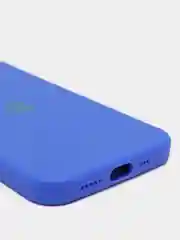 Синий чехол Silicone Case для iPhone 12/12Pro, закрытый низ