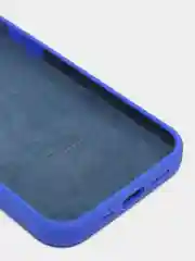 Синий чехол Silicone Case для iPhone 12/12Pro, закрытый низ