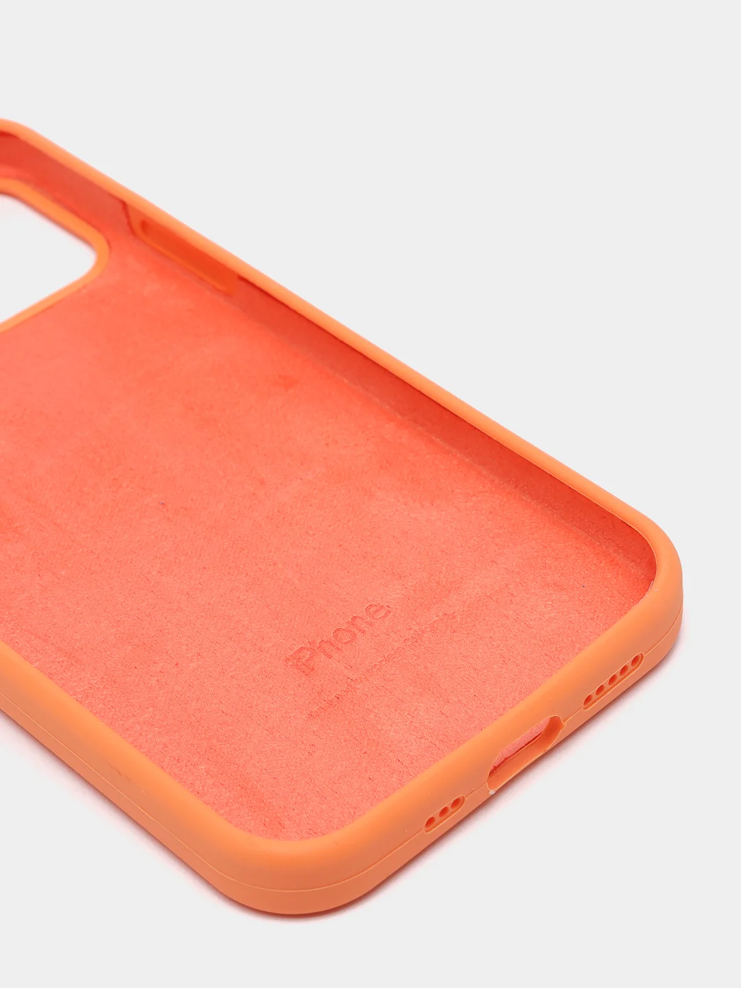 Оранжевый чехол Silicone Case для iPhone 12/12Pro, закрытый низ