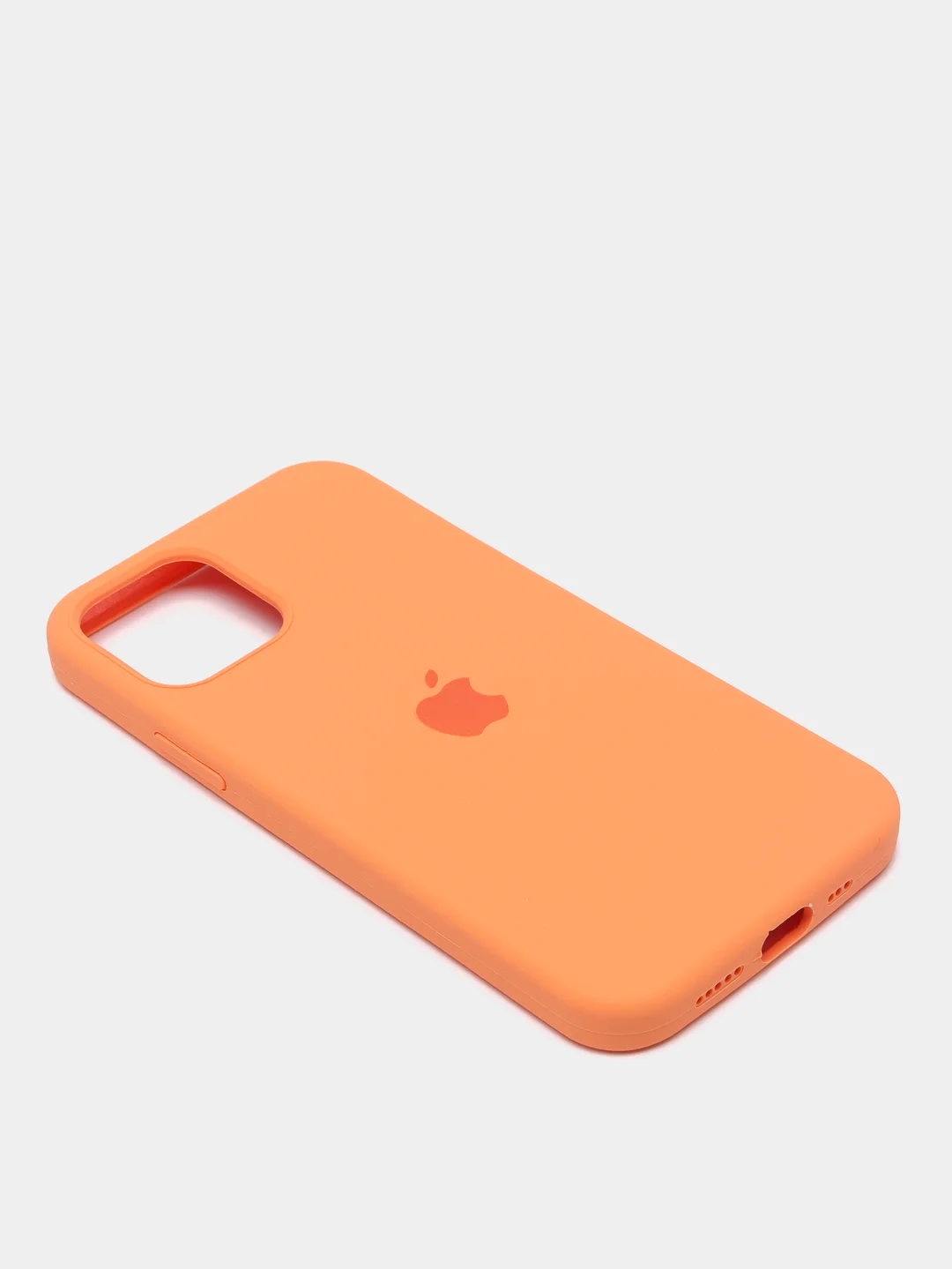 Оранжевый чехол Silicone Case для iPhone 12/12Pro, закрытый низ