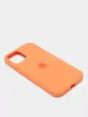 Оранжевый чехол Silicone Case для iPhone 12/12Pro, закрытый низ