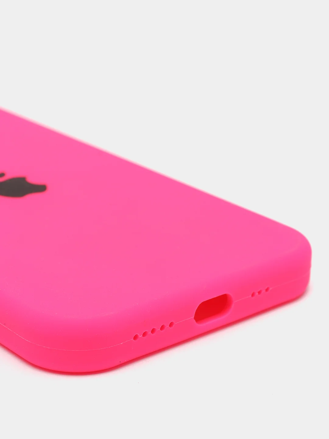 Фуксия чехол Silicone Case для iPhone 12/12Pro, закрытый низ