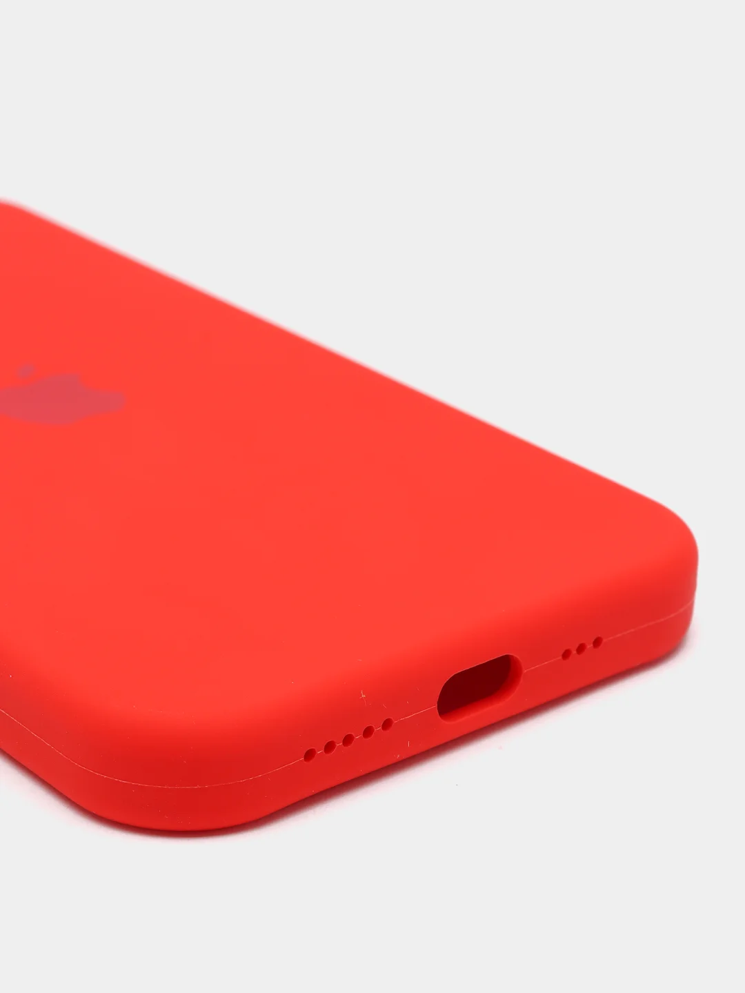 Красный чехол Silicone Case для iPhone 12/12Pro, закрытый низ