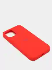 Красный чехол Silicone Case для iPhone 12/12Pro, закрытый низ