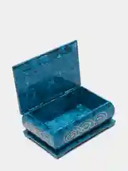 Синий шкатулка для хранения ювелирных украшений
