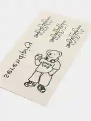 Желтый временная переводная татуировка "Забавные мишки", 9,5х5,5 см