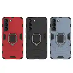 Чехол противоударный с кольцом-держателем на Samsung Galaxy S22 (Самсунг Галакси С22)
