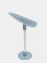 Голубой мыльница на присоске со сливом на ножке