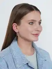 Деревянные серьги Монстера