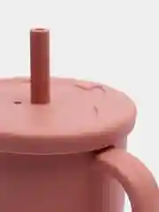 Коралловый меланж поильник с трубочкой, из пищевого силикона