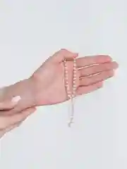 Двойная цепочка колье с жемчугом