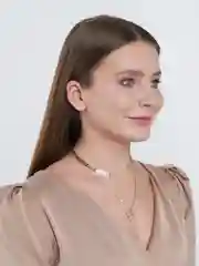 Белый двойная цепочка ожерелье на шею с бабочкой