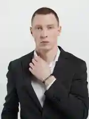 Серебряный мужская цепь на руку,облегченная цепочка/Браслет двухцветный, безразмерный,двойной