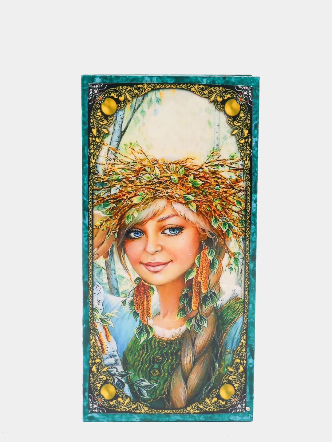 Оливковый шкатулка-купюрница для хранения денег и украшений