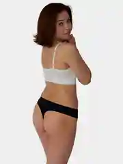 Черный женские трусы стринги хлопковые