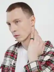 Синий кольцо антистресс с вращающейся цепочкой для мужчин и женщин унисекс