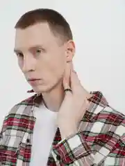 Синий кольцо антистресс с вращающейся цепочкой для мужчин и женщин унисекс