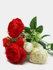 Красный искусственные цветы "Букет Пионов"