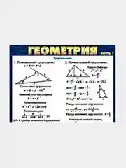 Карточка обучающая  "Геометрия (часть 1)" . А5.  Шпаргалка