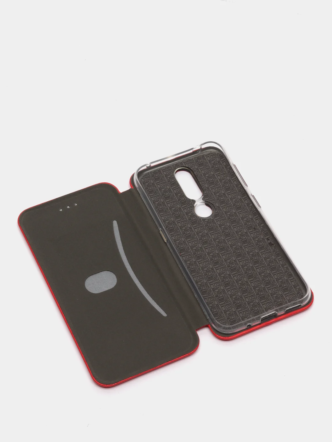 Чехол-книжка для Nokia 4.2 (2020) с закругленными краями, красный