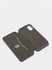 Чехол-книжка для Samsung A41 с закругленными краями, серебро
