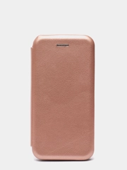 Чехол-книжка для iPhone 12 mini (5,4) с закругленными краями, розовое золото