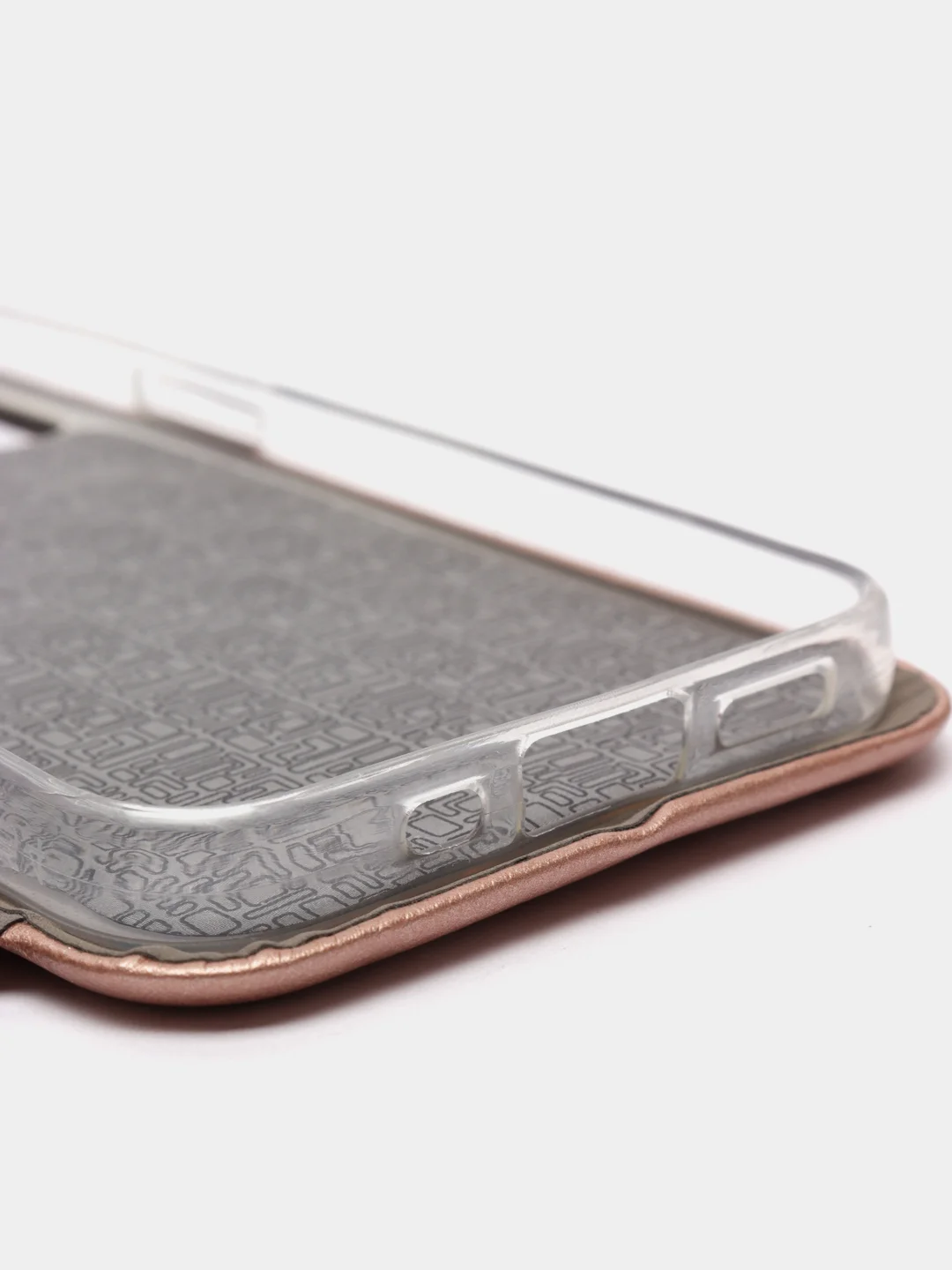 Чехол-книжка для iPhone 12 mini (5,4) с закругленными краями, розовое золото
