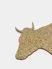 Золотой подвеска новогодняя "Коровка", 2 цвета, 0,2 х 20 х 10,5 см