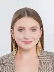 Золотой длинные серьги с подвесками геометрической формы