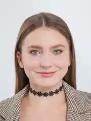 Чокер из тесьмы с цветами, черный , 28 (+6) см / Чокер на шею