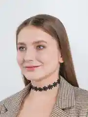 Чокер из тесьмы с цветами, черный , 28 (+6) см / Чокер на шею