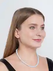 Синий меланж чокер из бусин