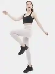 Бежевый легинсы для спорта и дома, с высокой талией