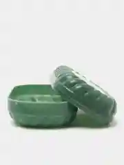 Зеленый мыльница дорожная, закрытая, пластиковая, с крышкой