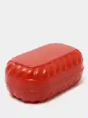 Бордовый мыльница дорожная, закрытая, пластиковая, с крышкой